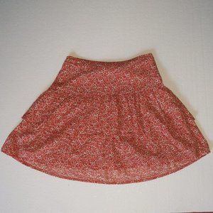 Abercrombie & Fitch Linen Blend Red Floral Skirts size S